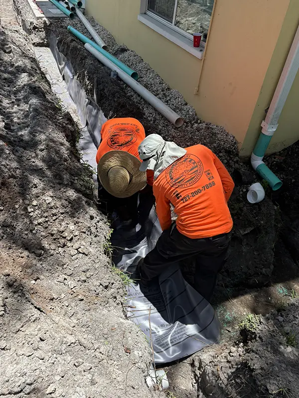 Land Grading and Drainage Services by Dombrowski Property Maintenance - Dunedin FL